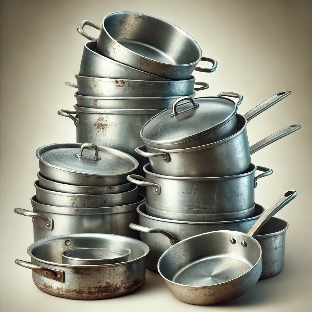 Casseroles aluminium mélangé